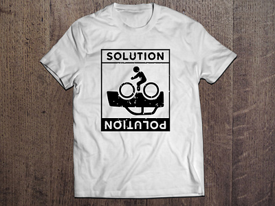 T-shirt Design_Cycling (solution of polution) t shirt design t shirt design bundle tshirtdesign typography