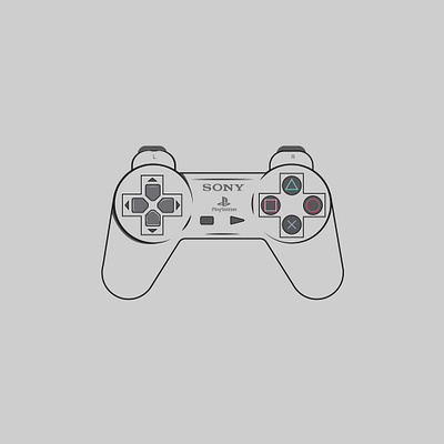 Playstation Controller design gray illustration nigerian playstaion playstation5 ps1 usa vector