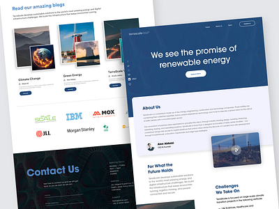 TerraScale landing page design landing page terrascale terrascale ui ux web webdesign website website design