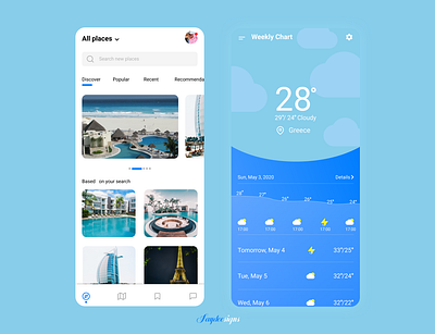 Weather Track Ui app uiux