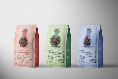 Coffee Bags adobe apothecary bottle coffee coffee cup coffeebag coffeeshop colors design grunge medicinebottle packaging papertexture texture typography vintage vintagelettering