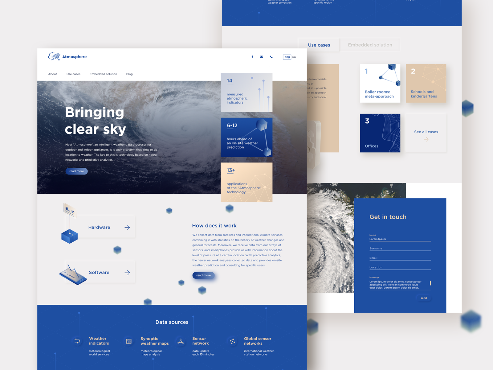 Example of Atmosphere homepage