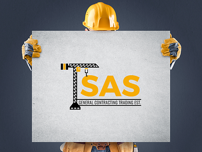 SAS Construction Company builders buildings civil civil engineering construction construction company construction logo engineer engineering engineering logo logo logo design logodesign logos logotype orange real estate simple logo