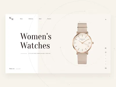 Women's watches | Promo UX/UI Case color design mobile promo promotional shop ui ux uxui watch webdesign website woman