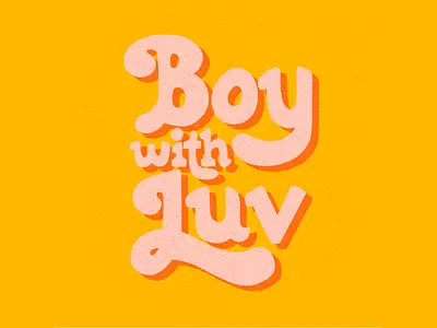 Boy with Luv boy with love brush brush lettering bts ipad lettering lettering art practice procreate