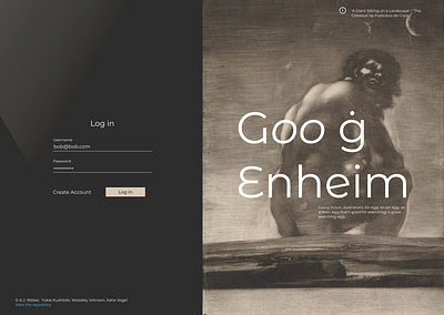 Goo g Enheim - Alternative Landing Page application desktop design landing page concept landing pages minimal responsive design tablet design ui ux