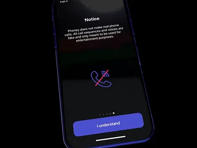 Phoney Onboarding 3d animation app design fun interaction ios iphone ixd mobile onboarding oobe permissions phone phone call render ui ux video visual design