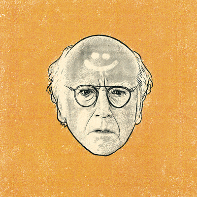 LD1 canada comedy curb your enthusiasm graphic illustration larry david ld ontario ottawa portrait procreate true grit texture supply