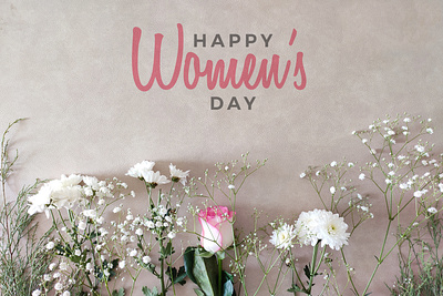 Happy Women's Day Floral Mock Up branding design flat graphic design illustration mockup mockup design mockup psd mockup template womens day