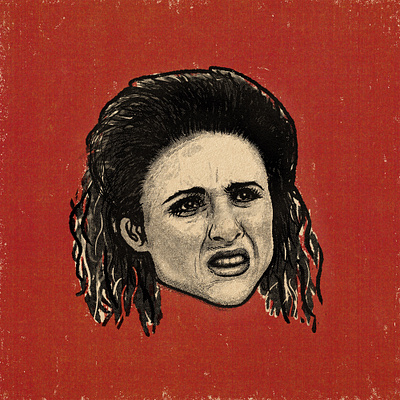 Elaine Benes beat tones canada comedian digital drawing digital portrait elaine illustration ontario ottawa portrait procreate seinfeld true grit texture supply