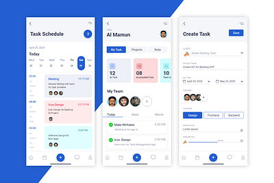 Task Management App UI app ui create task mamun profile task task list task management time schedule