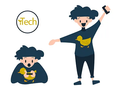 The development of the character of the company branding character design design illustration logo vector
