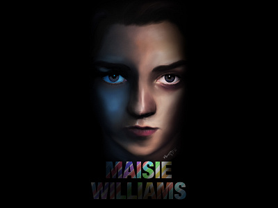 Maisie Williams Digital Portrait Painting adobe illustrator areya art digital art digital artwork digital illustration digital painting digitalart game of thrones maisie williams painting portrait painting