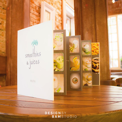 Smoothies & Juices logo menu stationery