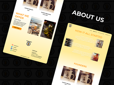 Website UX Design of Brewery- ABOUT US app branding design figma flat homemade icon typography ui website