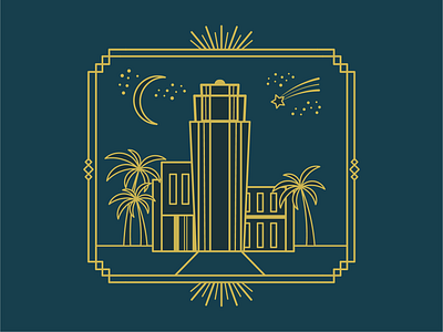 City of Stars art deco art direction design digital illustration flatdesign graphic design illustration illustrator logo monoline monolinear vector vector art