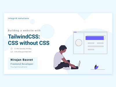 Event Banner for Building a website with TailwindCSS - Webinar event webinar