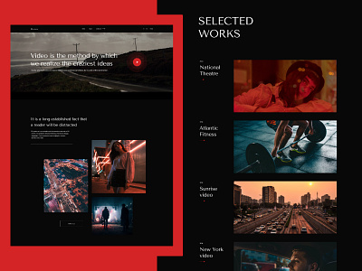 DS production Landing Page clean creative landing page minimalist portfolio production ui ux video video agency