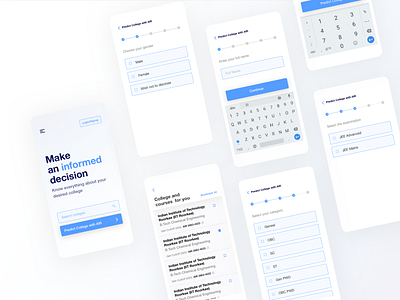 JEE Counsellor | Reimagining my initial projects android app clean design typography ui ux