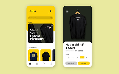 Juba Artwear Mobile App app branding design illustration minimal ui ux