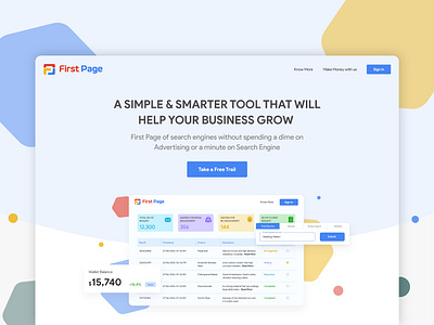 Landing Page for Dashboard dashboard design illustrator landing page design landingpage web website website design