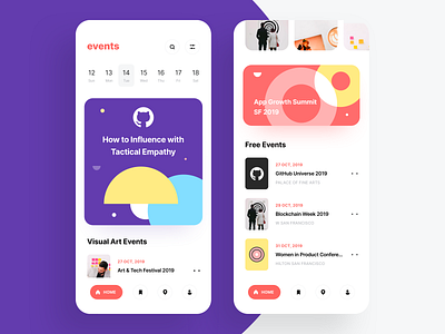 Event App Concept app booking calendar cards clean creative date design event app favourites flat graphics halloween illustration interaction map minimal pattern ui ux