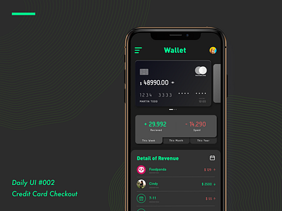DailyUI #OO2＿Credit Card Checkout app credit card checkout dailyui design ui