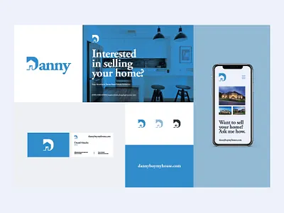 🏠 Danny Buy My House Logo behance behance project blue blue logo branding collection d logo graphic design graphicdesign house design house logo housing logo logo collection logos logotype real estate logo symbol typography