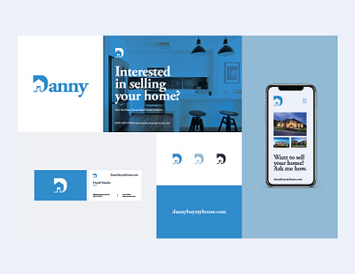 🏠 Danny Buy My House Logo behance behance project blue blue logo branding collection d logo graphic design graphicdesign house design house logo housing logo logo collection logos logotype real estate logo symbol typography