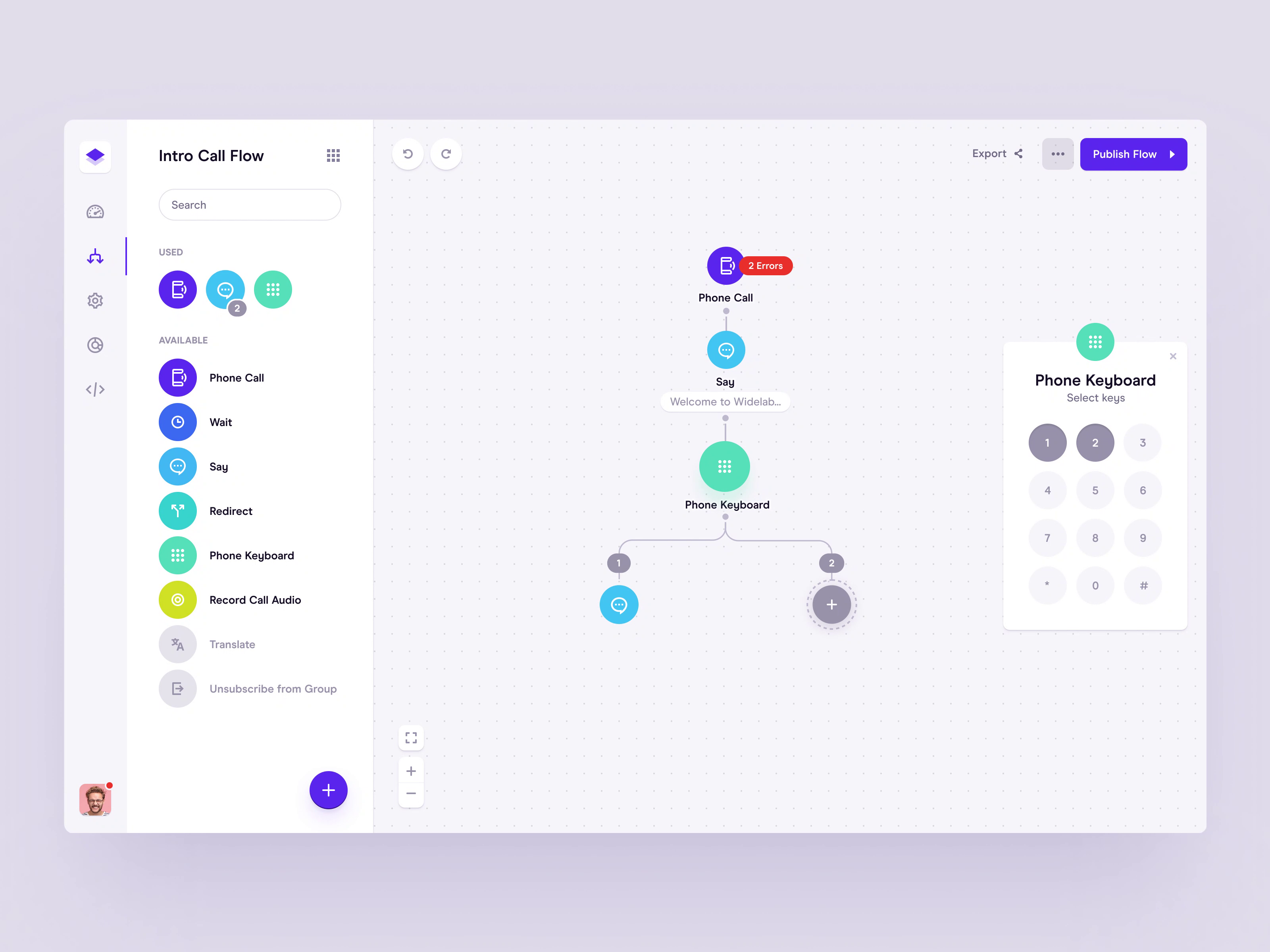 Example of Flow Builder