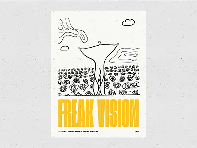 Poster Illustration branding character character design design freak illustration leader lineart outline poster procreate simple typography vision
