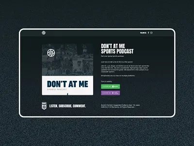 🎙️Don't At Me Sports Podcast apparel design behance branding circle logo fifa graphic design instagram post logo logo collection marks navy blue logo podcast cover podcast logo podcasting sports design sports logo team logo ui design ux design website design