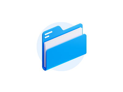 folder icon 3d blender blender3d empty state folder icon iconography icons illustration paper