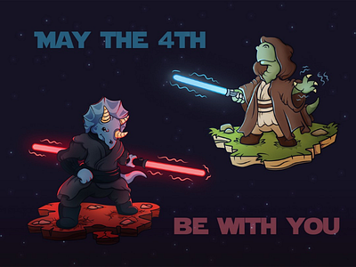 May the 4th be with you! dino dinosaur fanart force funart jedy lukas may 4th may the 4th may the force be with you sith star wars use the force