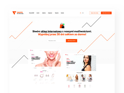 1SHOP Landing Page design illustration landing landingpage minimal orange shop shoplanding ui ux vector web webdesign website