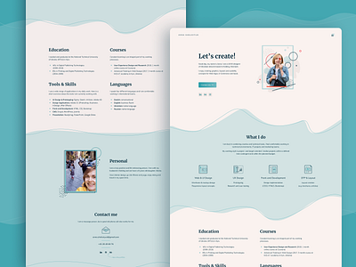 Shot #11277491 branding design flat illustration personal personal branding turquoise ui vector wave waveform webdesign website website design