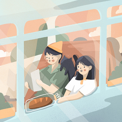 On the way to love. design illustration procreate