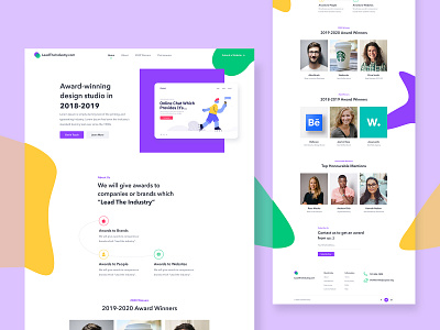 LeadTheIndustry - Home page award award winning best designer branding concept design developer homepage industry lead logo typography ui ux web design website