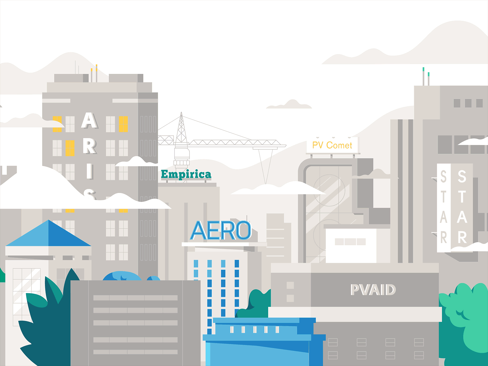 Cityscape 2d animation buildings city cityscape flat gif houses illustration loop loop animation mograph motion motion graphics motiongraphics skyline skyscraper