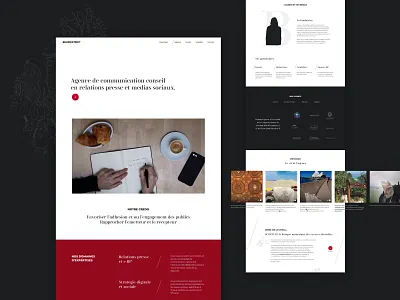 Buzz District Website agency design homepage inspiration instagram onepage red ui ux video web design