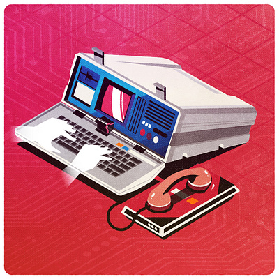 Retro Computers computer design futurism illustration laptop minimalist pc retro texture vector