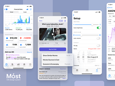 Móst iOS Design System apple button code complete control design display figma graphic interface ios ios13 iphone kit mobile most screen system ui ux