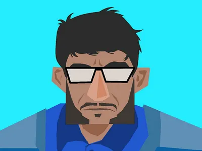 "Self portrait" character design illustration minimalism