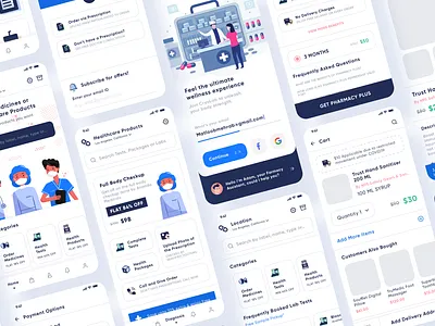 Pharmacy Medical App Design android doctor app ios medical care mobile mobile ui pharmaceutical pharmacist pharmacy ui kit