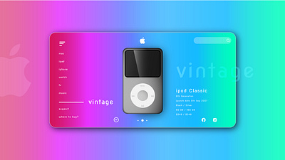 UI Screen for Apple web concept design illustration minimal ui uidesign