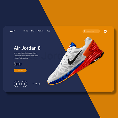 Creative Shoes Landing Page adobexd branding concept creative dailyui design dribble inspiration ui web web design webdesign webdesigner website