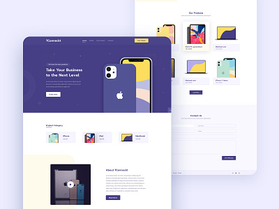 Tconnekt - Modern Mobile(Apple, Samsung and LG) Reseller Website apple branding business connectivity creative device digital hardware landing page lg mobile modern product design samsung solutions typography ui ux web design website