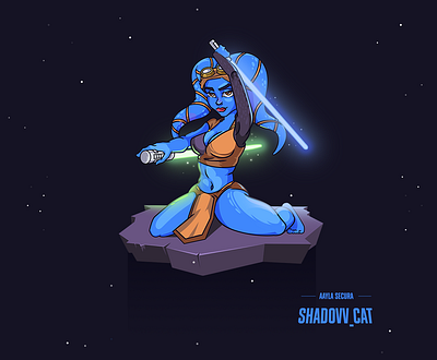 AAYLA SECURA adobe illustrator art bikini charactedesign character cute art design design art girlart illustration jedi postcard space star wars star wars art starwars vector