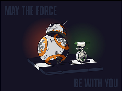 BB8 and D-O adobe illustrator affinitydesigner art bb8 cute art d o design design art droid illustration space star wars star wars art starwars vector