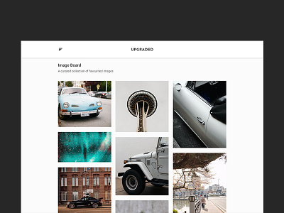 Upgraded - Image Board design minimaldesign ui uidesign web